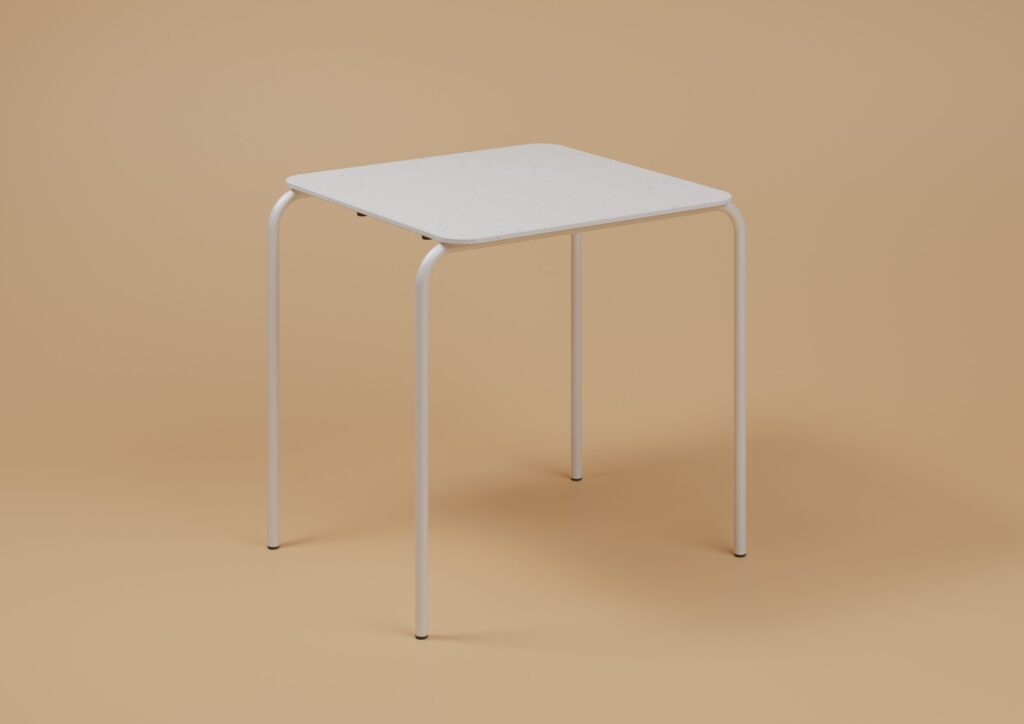 Table MAHAUT texture blanche